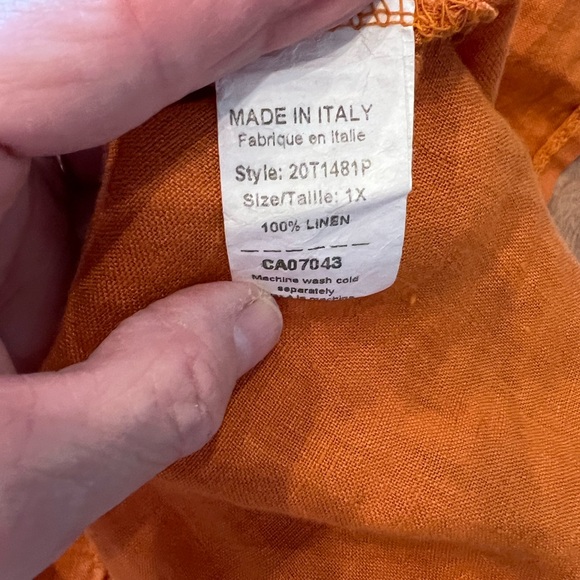 Orange Button-Down Camisole - Picture 4 of 10